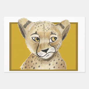 Feuille De Papier Cadeau Joli guépard