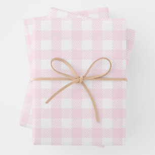 Feuille De Papier Cadeau Joli Lait De Fraise Pink Buffalo Plaid