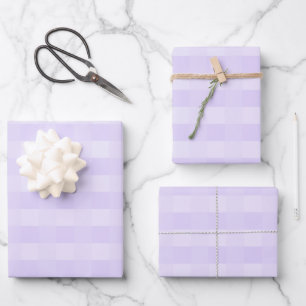 Feuille De Papier Cadeau Joli Lavender Purple En vichy Motif