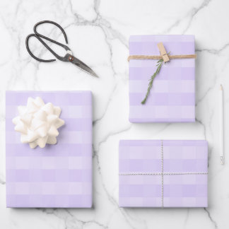 Feuille De Papier Cadeau Joli Lavender Purple En vichy Motif