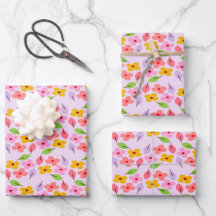 Joli motif floral pastel rose tendre féminin
