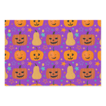 Joli motif Halloween violet orange vert amusant