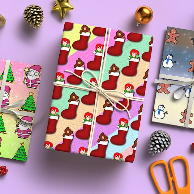 Feuille De Papier Cadeau Joli Noël Triple (Créateur téléchargé)