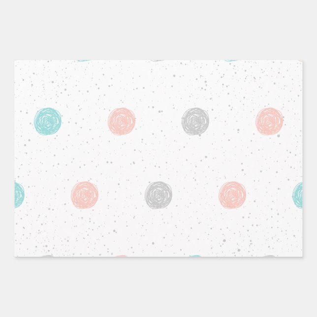 Feuille De Papier Cadeau Joli Pastel Polka Dot (Devant)