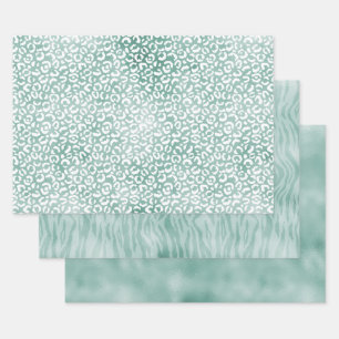 Feuille De Papier Cadeau Joli Poster de animal Mint