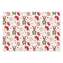Joli renne de Noël rouge festif