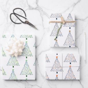 Feuille De Papier Cadeau Joli sapin de Noël