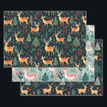Feuille De Papier Cadeau Jolie Deer Christmas Holiday Winter Coordination<br><div class="desc">Magnifique pour les vacances, cette enveloppe cadeau fonctionne pour tous ! Trois adorables draps à plat coordonnés vous assurent d'avoir beaucoup pour vos cadeaux. Recherchez tous nos merveilleux emballages et autres articles dans notre collection de célébrations dans la boutique de Charme de Pâtes. Nous avons des enveloppes, des cadeaux et...</div>