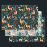 Feuille De Papier Cadeau Jolie Deer Christmas Holiday Winter Coordination<br><div class="desc">Magnifique pour les vacances, cette enveloppe cadeau fonctionne pour tous ! Trois adorables draps à plat coordonnés vous assurent d'avoir beaucoup pour vos cadeaux. Recherchez tous nos merveilleux emballages et autres articles dans notre collection de célébrations dans la boutique de Charme de Pâtes. Nous avons des enveloppes, des cadeaux et...</div>