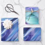 Feuille De Papier Cadeau Jolie Fête des mariées bleu pourpre<br><div class="desc">Joli Dreamy Fête des mariées bleue violet ou Mariage</div>
