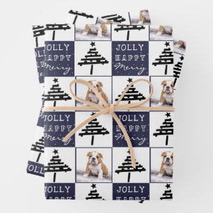 Feuille De Papier Cadeau Jolie photo de chien chiot animal familier arbre d