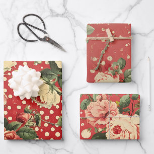 Feuille De Papier Cadeau Jolie Vintage Shabby Chic Valentines