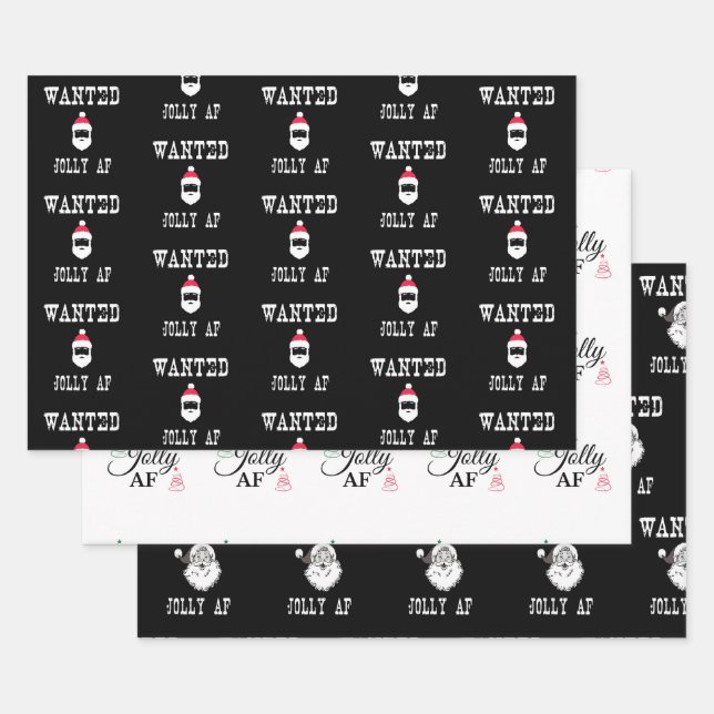 Feuille De Papier Cadeau Jolly AF Funny Christmas Set (Lot)