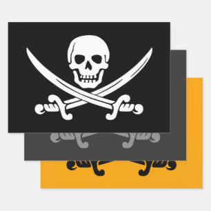 Feuille De Papier Cadeau Jolly roger Pirate