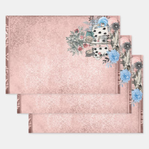 Feuille De Papier Cadeau Jouer aux cartes d'Alice dans Wonderland Pink Craf
