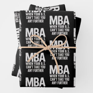 Feuille De Papier Cadeau Jour de remise des diplômes de maîtrise MBA drôle
