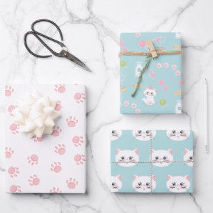 Feuille De Papier Cadeau Jour Purr-fect Chat Anniversaire