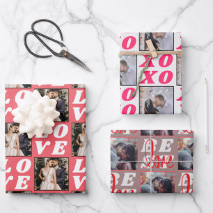 Feuille De Papier Cadeau Jour Valentines Amour Rustique Xoxo Cadeau Photo