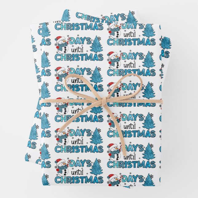 Feuille De Papier Cadeau Jours jusqu'à la Personnaliser de Noël (En situation)