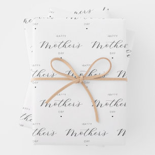 Feuille De Papier Cadeau Joyeuse fête des mères Élégante typographie de scr