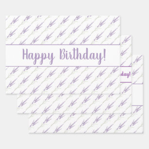 Feuille De Papier Cadeau Joyeuses bosses de fleurs de lave d'anniversaire