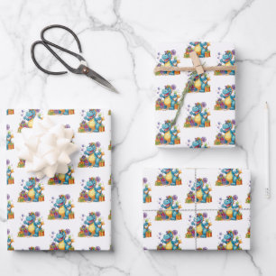 Feuille De Papier Cadeau Joyeux anniversaire Dinosaur garçons personnalisab