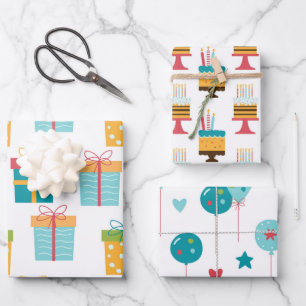 Feuille De Papier Cadeau Joyeux Anniversaire Fun