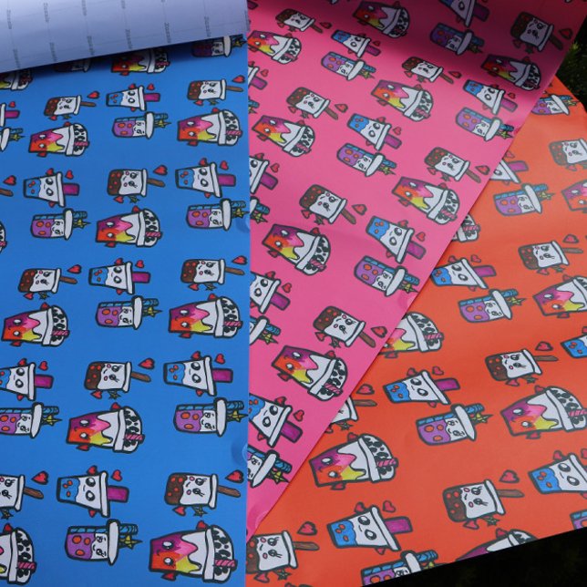 Feuille De Papier Cadeau Joyeux Boba Tea Bubble Teas Bobas Kawaii (Créateur téléchargé)