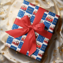 Joyeux et brillant Noël Snowflake Photo Bleu