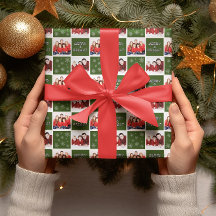 Joyeux et brillant Noël Snowflake Photo Green