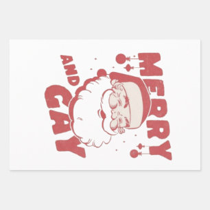 Feuille De Papier Cadeau Joyeux et gais Funny Christmas LGBTQ Pride