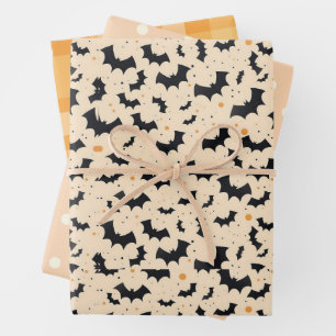 Feuille De Papier Cadeau Joyeux Fantôme Halloween Pastel Mignon