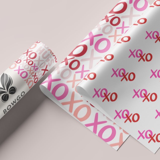 Feuille De Papier Cadeau Joyeux Galentine XOXO Hugs et baisers rose Gal Pal (Happy Galentine XOXO Hugs and Kisses Pink Gal Pal Wrapping Paper Sheets)