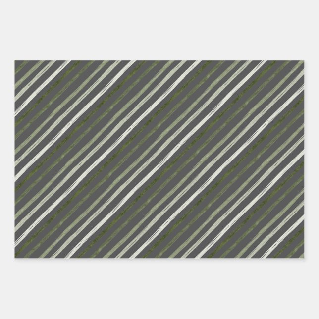 Feuille De Papier Cadeau Joyeux Gris Moderne Gris Gris Photo Noël (Devant)