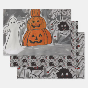 Feuille De Papier Cadeau Joyeux Halloween
