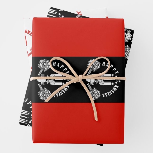 Feuille De Papier Cadeau Joyeux Kwanzaa (En situation)