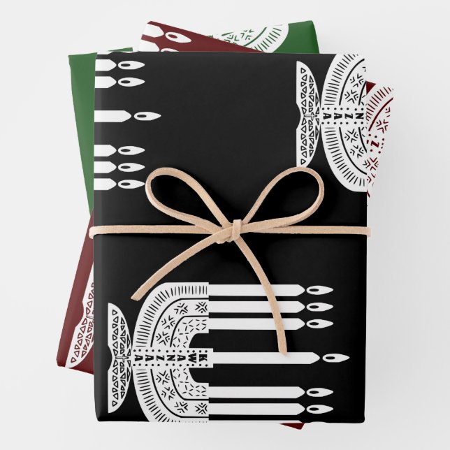 Feuille De Papier Cadeau Joyeux Kwanzaa (En situation)