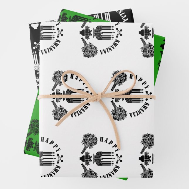 Feuille De Papier Cadeau Joyeux Kwanzaa (En situation)