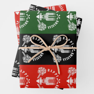 Feuille De Papier Cadeau Joyeux Kwanzaa
