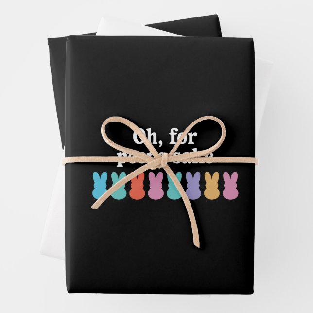 Feuille De Papier Cadeau Joyeux Lapin de Pâques Carnaval chrétien religieux (En situation)