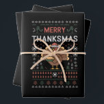 Feuille De Papier Cadeau Joyeux Merci Noël Christmas Thanksgiving Dinde<br><div class="desc">Joyeux Merci Noël Christmas Thanksgiving Dinde Père Noël</div>