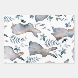 Feuille De Papier Cadeau Joyeux Mur d'Art de Pâques Bunnies d'impression 