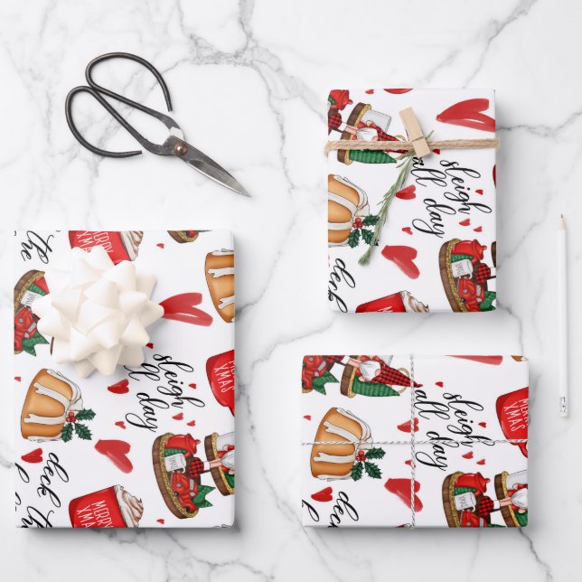 Feuille De Papier Cadeau Joyeux Noël (Recto)