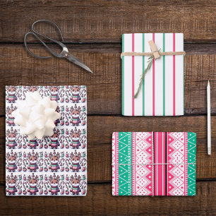 Feuille De Papier Cadeau Joyeux Noël et vilains voeux de Sweat Reindeer