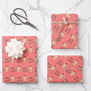 Feuille De Papier Cadeau Joyeux Noël miaou