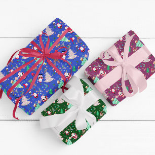 Feuille De Papier Cadeau Joyeux Noël Santa fantaisiste 