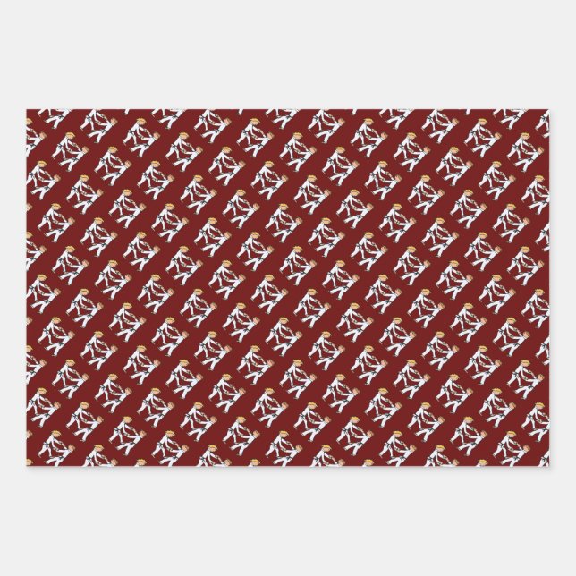 Feuille De Papier Cadeau Judo (Devant)