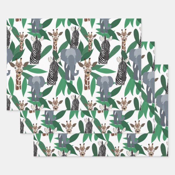 Papier Cadeau Th me Safari Zazzle fr papier-cadeau-th-me-safari-zazzle-fr