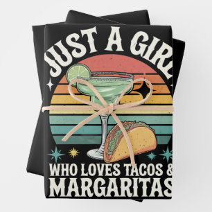 Feuille De Papier Cadeau Juste Une Fille Qui Aime Les Tacos Et Margarita Me