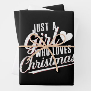 Feuille De Papier Cadeau Juste une fille qui aime Noël